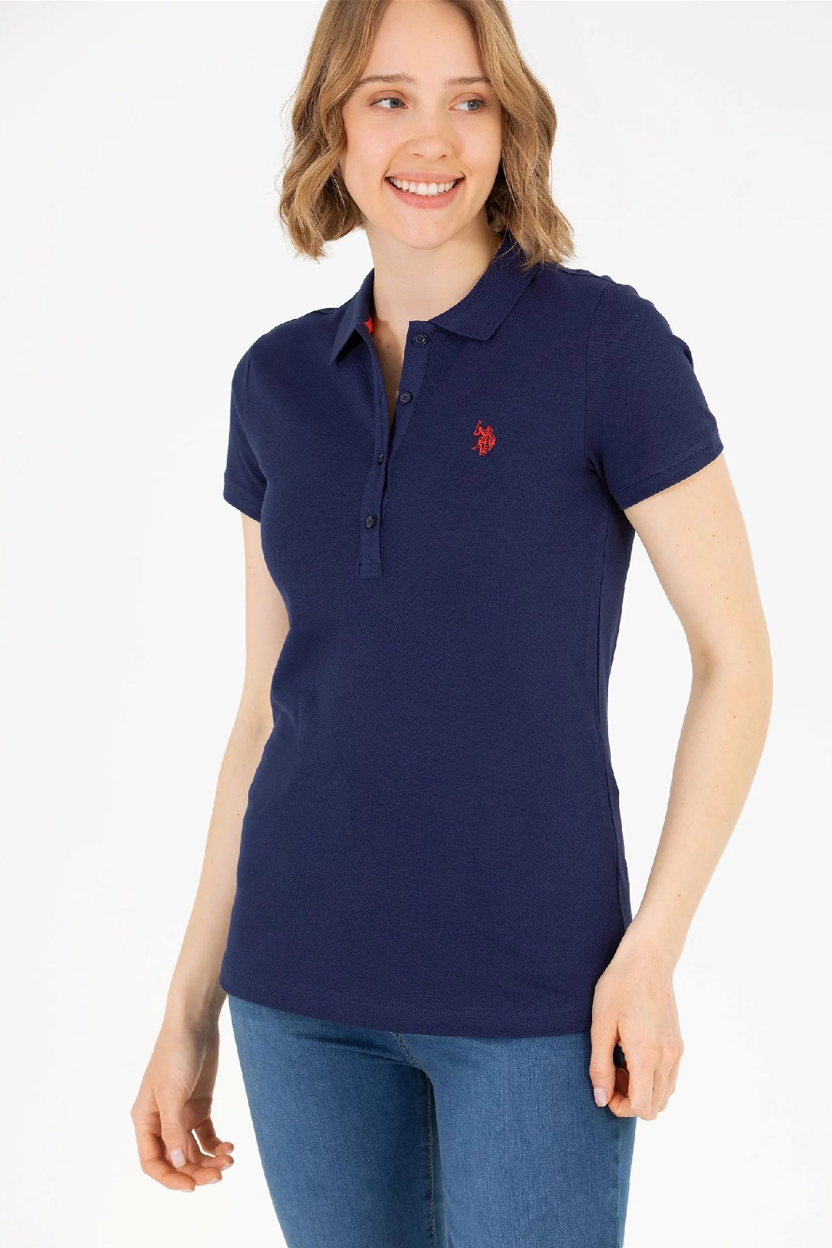 U.S. Polo Assn. Kadın Tişört 50262675-VR033 Lacivert