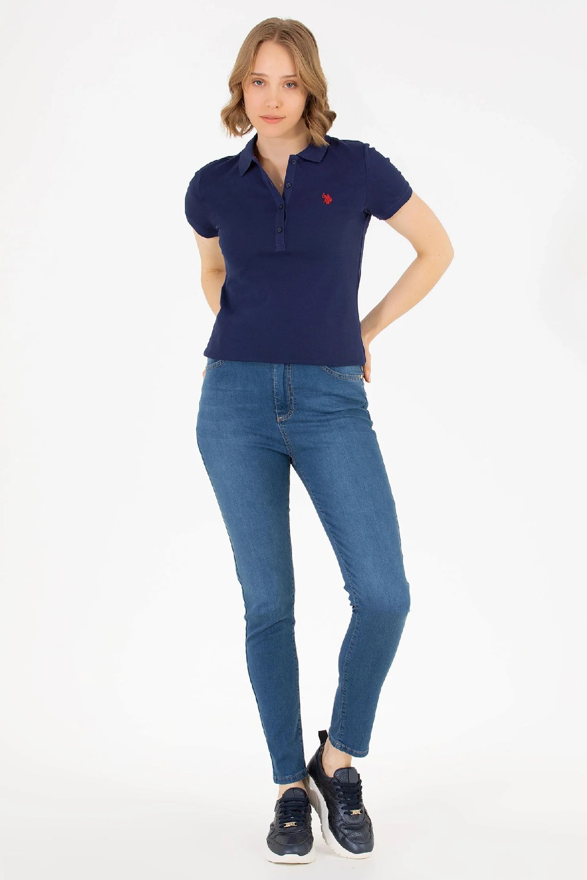 U.S. Polo Assn. Kadın Tişört 50262675-VR033 Lacivert