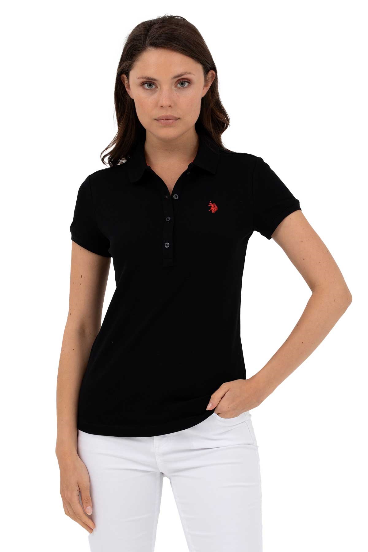 U.S. Polo Assn. Kadın Tişört 50262675-VR046 Siyah