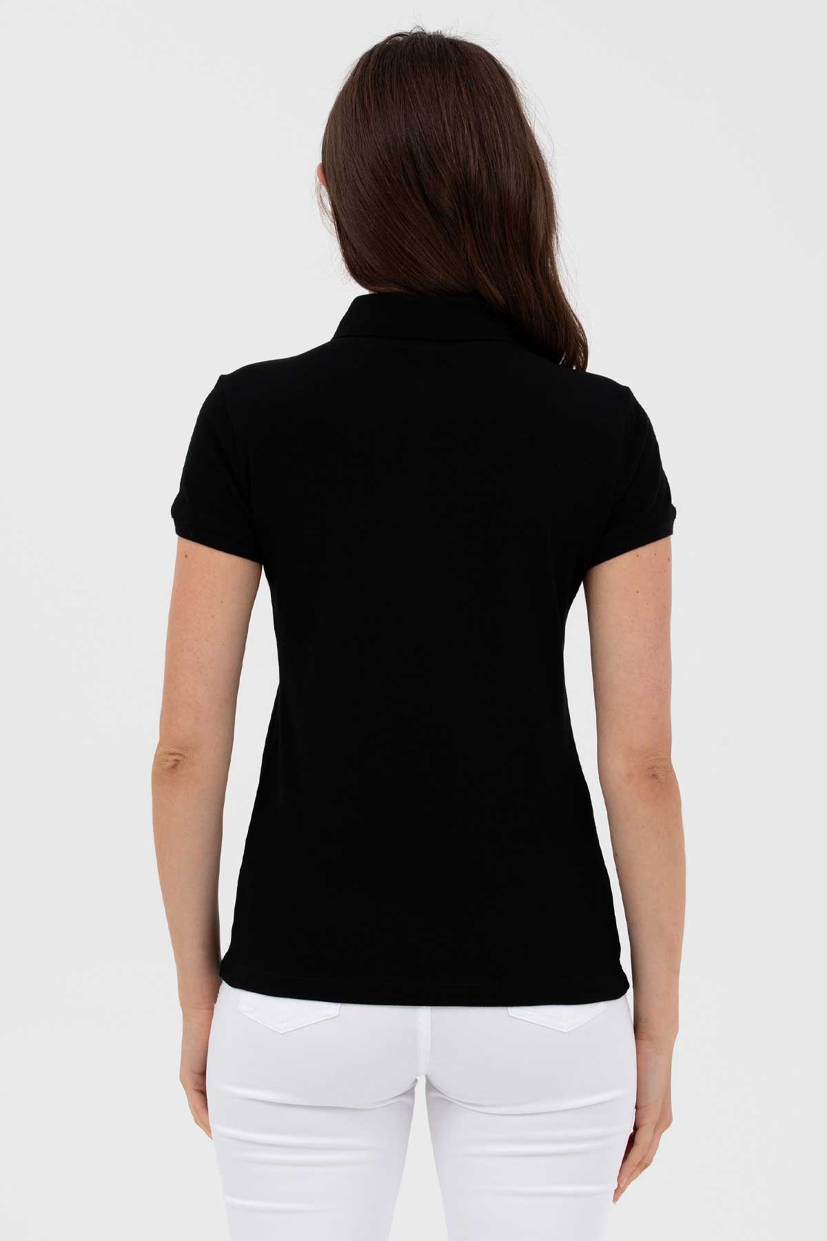 U.S. Polo Assn. Kadın Tişört 50262675-VR046 Siyah