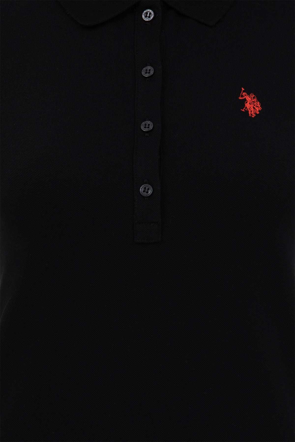 U.S. Polo Assn. Kadın Tişört 50262675-VR046 Siyah