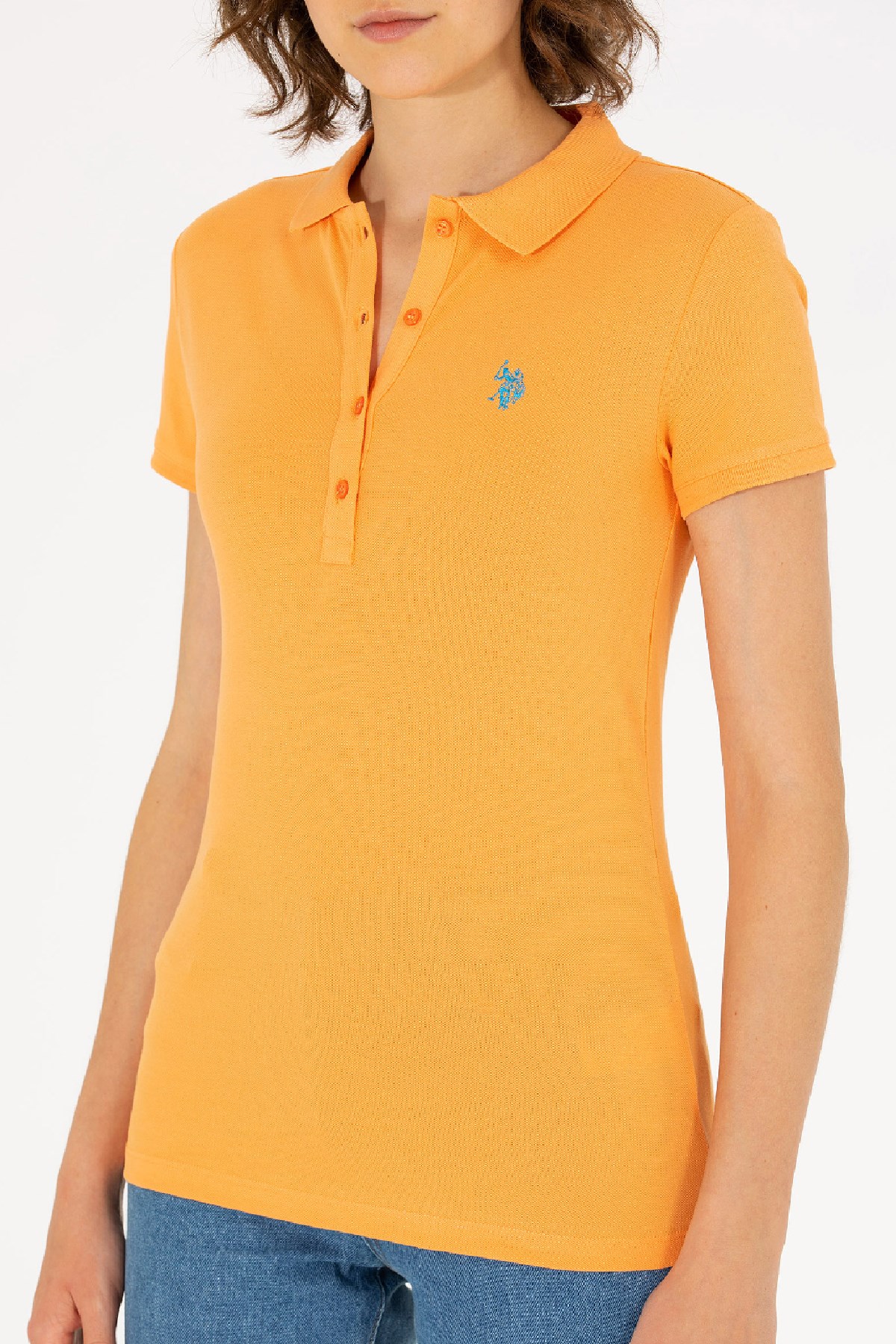 U.S. Polo Assn. Kadın Tişört 50262675-VR051 Turuncu