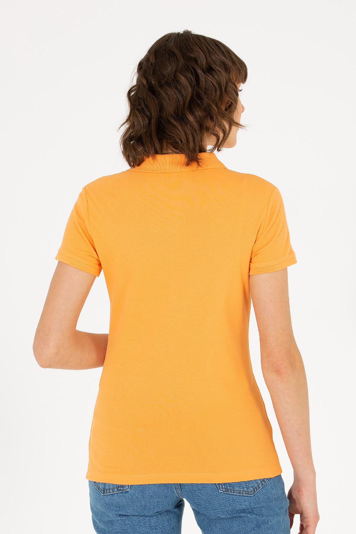 U.S. Polo Assn. Kadın Tişört 50262675-VR051 Turuncu