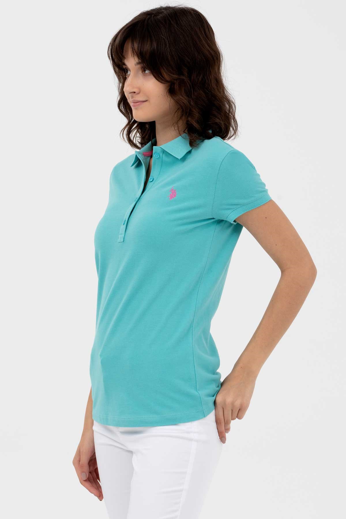 U.S. Polo Assn. Kadın Tişört 50262675-VR090 Yeşil