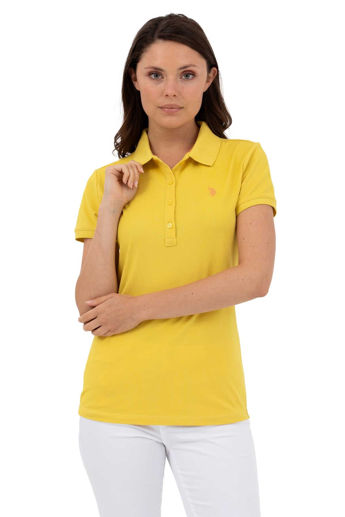 U.S. Polo Assn. Kadın Tişört 50262675-VR094 Sarı