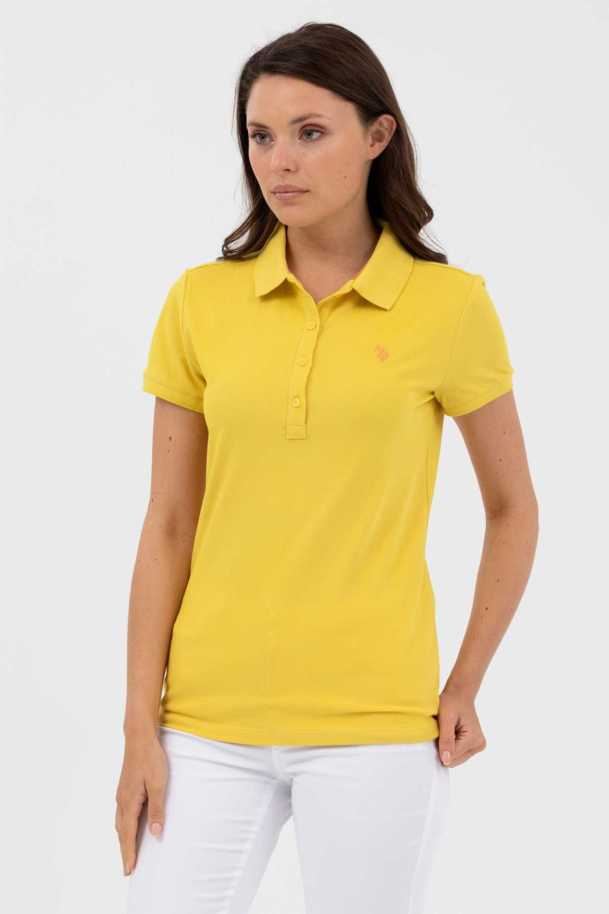 U.S. Polo Assn. Kadın Tişört 50262675-VR094 Sarı