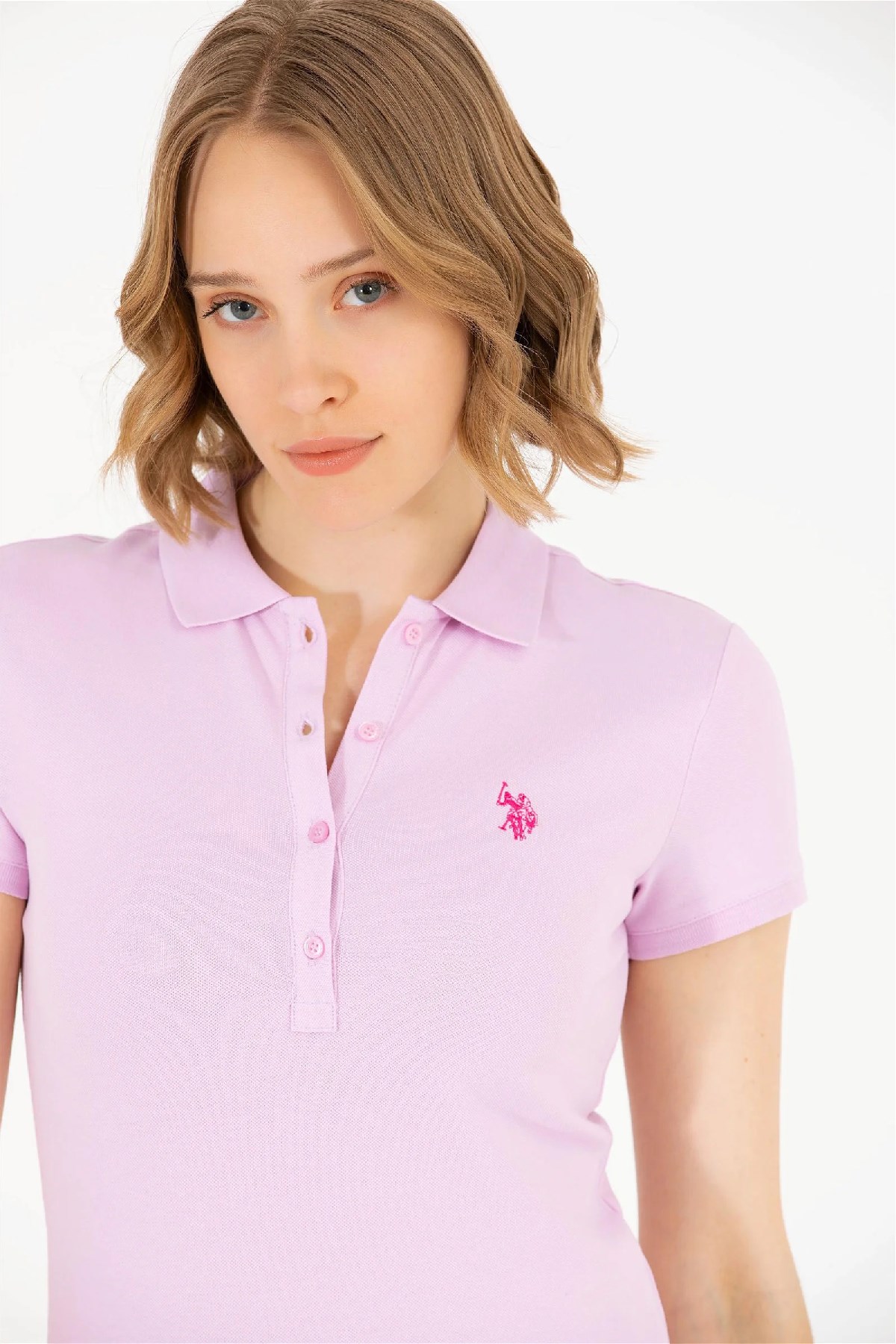 U.S. Polo Assn. Kadın Tişört 50262675-VR211 Pembe