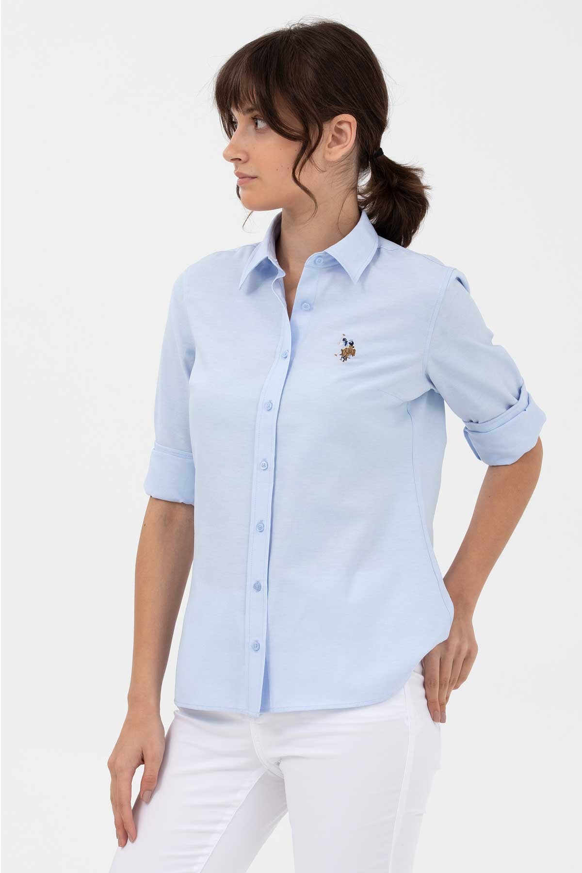 U.S. Polo Assn. Kadın Gömlek 50262888-VR003 Mavi