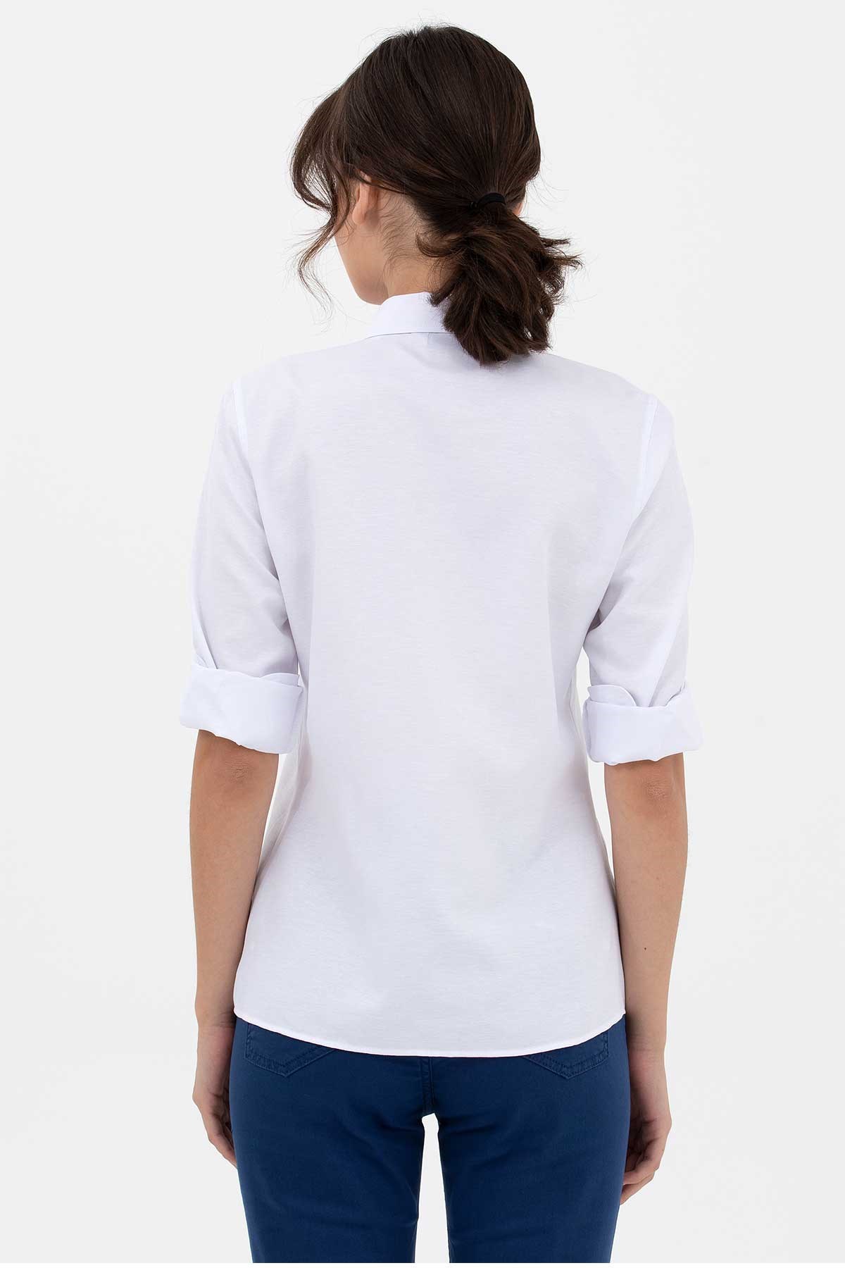 U.S. Polo Assn. Kadın Gömlek 50262888-VR013 Beyaz
