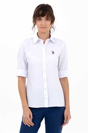 U.S. Polo Assn. Kadın Gömlek 50262888-VR013 Beyaz