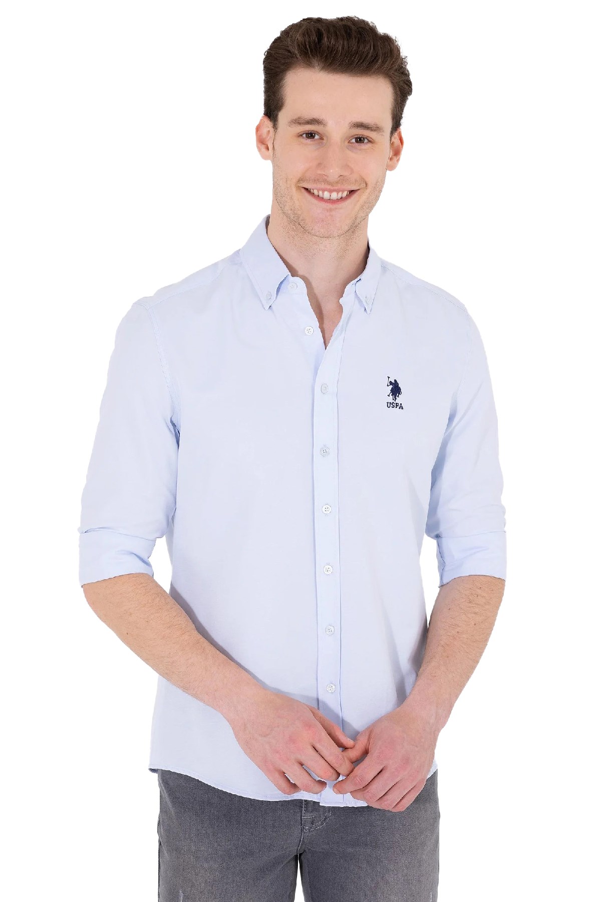 U.S. Polo Assn. Erkek Gömlek 50262932-VR003 Mavi