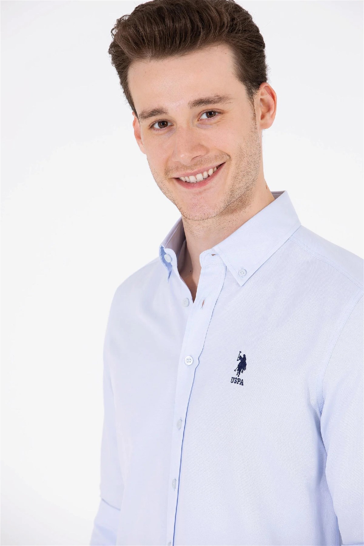 U.S. Polo Assn. Erkek Gömlek 50262932-VR003 Mavi