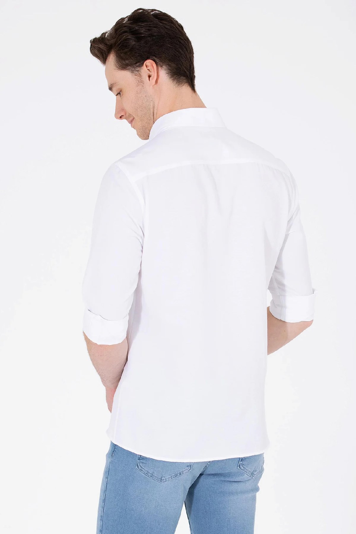 U.S. Polo Assn. Erkek Gömlek 50262932-VR013 Beyaz