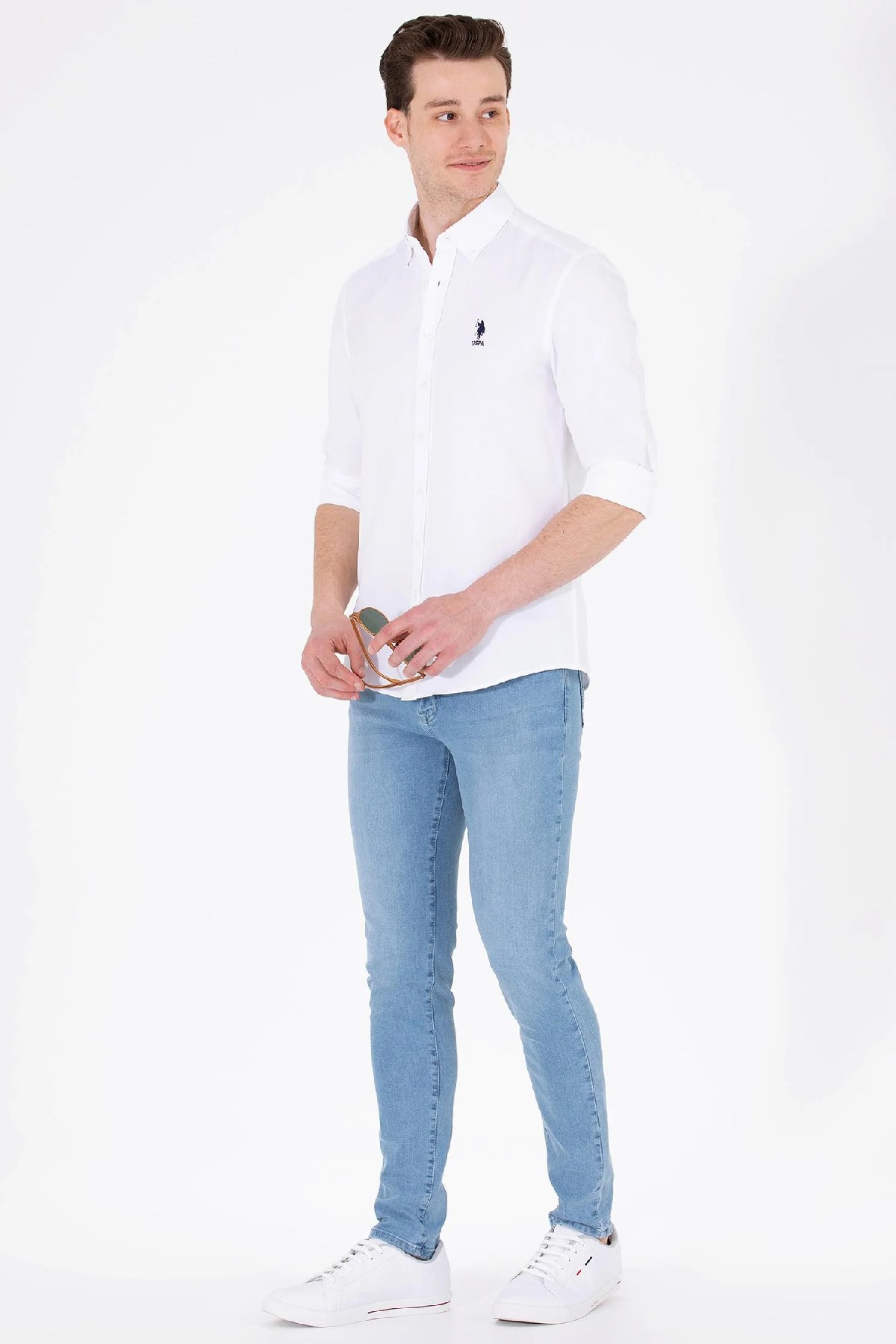 U.S. Polo Assn. Erkek Gömlek 50262932-VR013 Beyaz