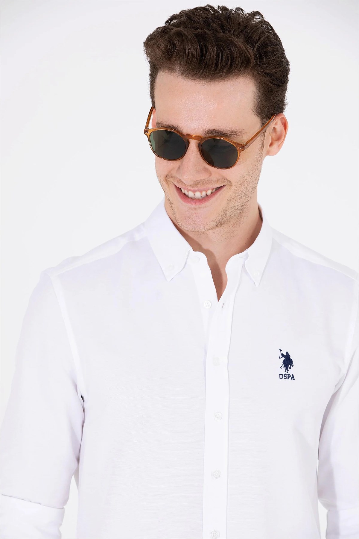 U.S. Polo Assn. Erkek Gömlek 50262932-VR013 Beyaz