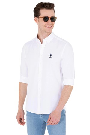 U.S. Polo Assn. Erkek Gömlek 50262932-VR013 Beyaz