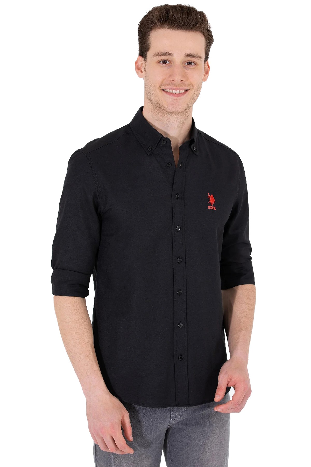 U.S. Polo Assn. Erkek Gömlek 50262932-VR046 Siyah