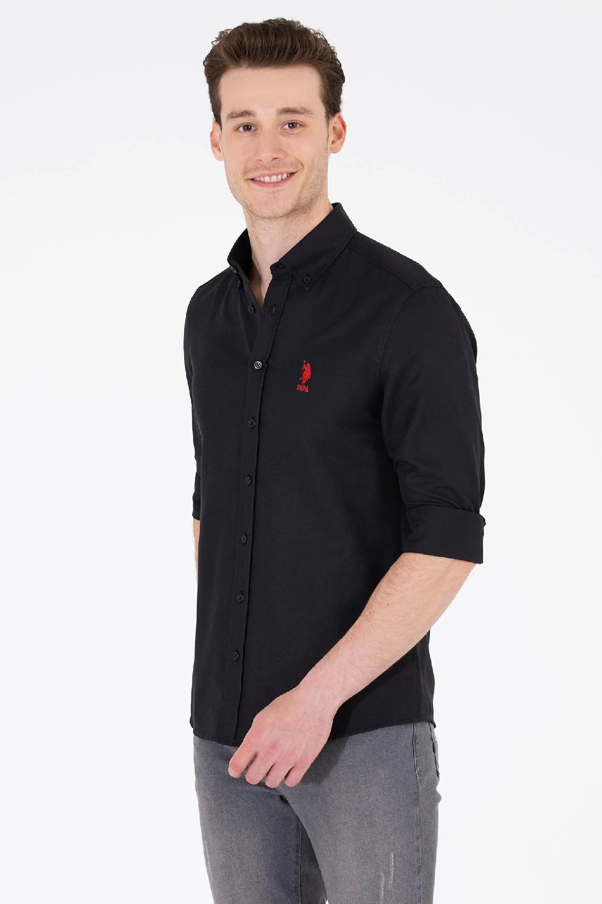 U.S. Polo Assn. Erkek Gömlek 50262932-VR046 Siyah