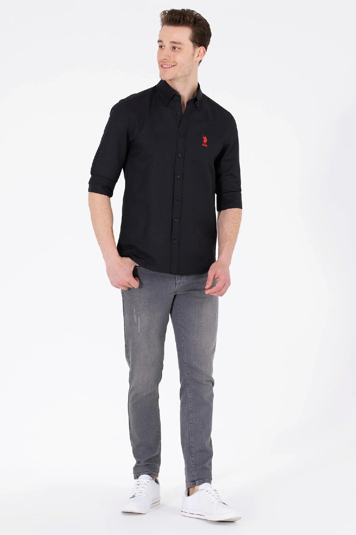 U.S. Polo Assn. Erkek Gömlek 50262932-VR046 Siyah