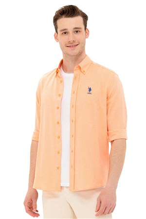 U.S. Polo Assn. Erkek Gömlek 50262932-VR051 Turuncu