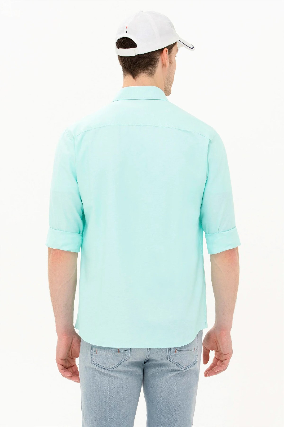 U.S. Polo Assn. Erkek Gömlek 50262932-VR083 Mavi