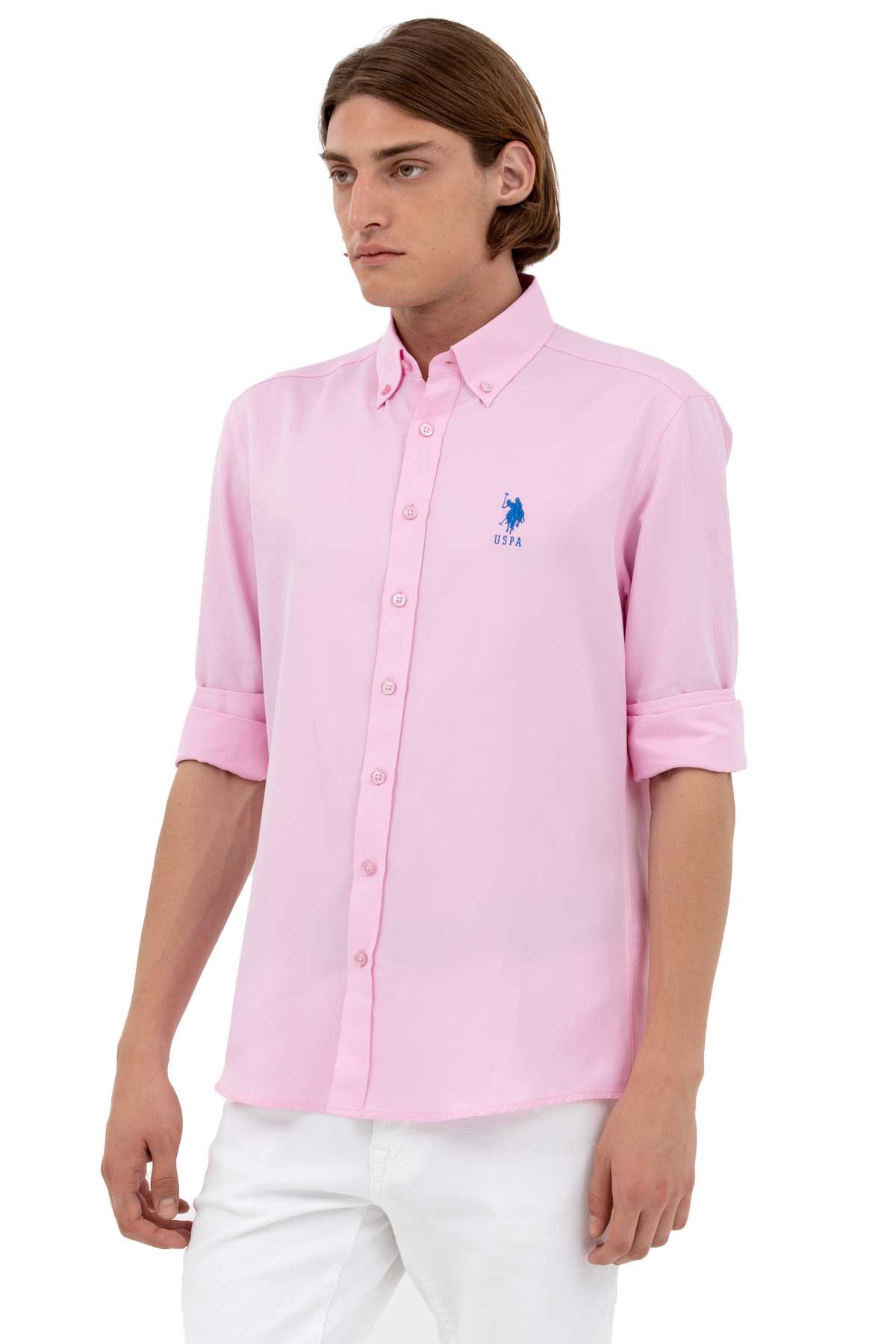 U.S. Polo Assn. Erkek Gömlek 50262932-VR211 Pembe