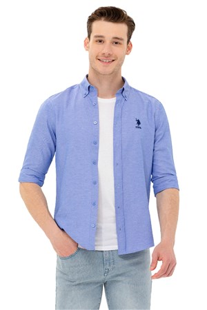 U.S. Polo Assn. Erkek Gömlek 50262932-VR212 Mavi
