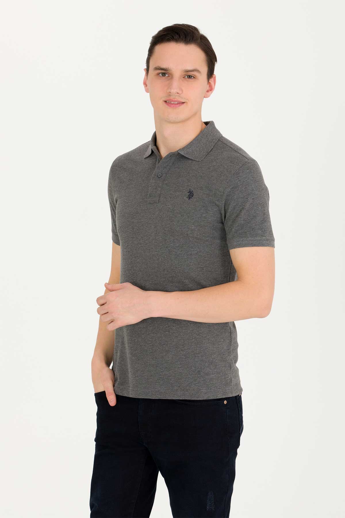 Us. Polo Assn. Erkek Tişört 50262933143-VR081 Antrasit