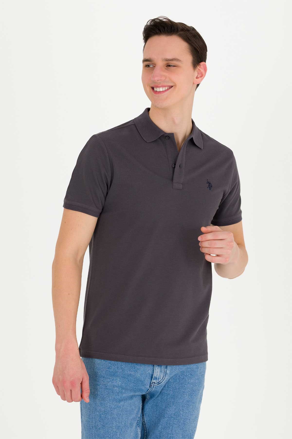 U.S. Polo Assn. Erkek Tişört 50262933-VR006 Antrasit