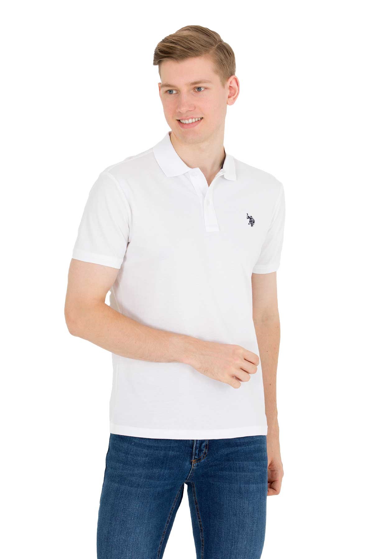U.S. Polo Assn. Erkek Tişört 50262933-VR013 Beyaz