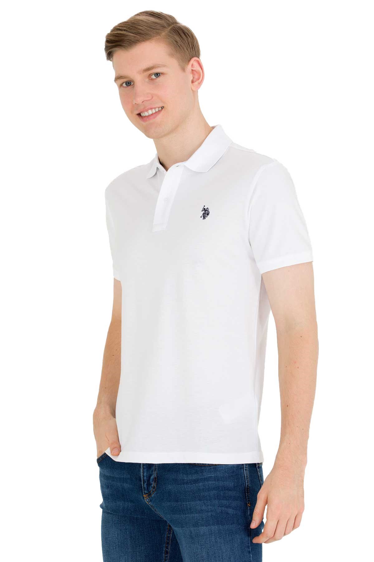 U.S. Polo Assn. Erkek Tişört 50262933-VR013 Beyaz