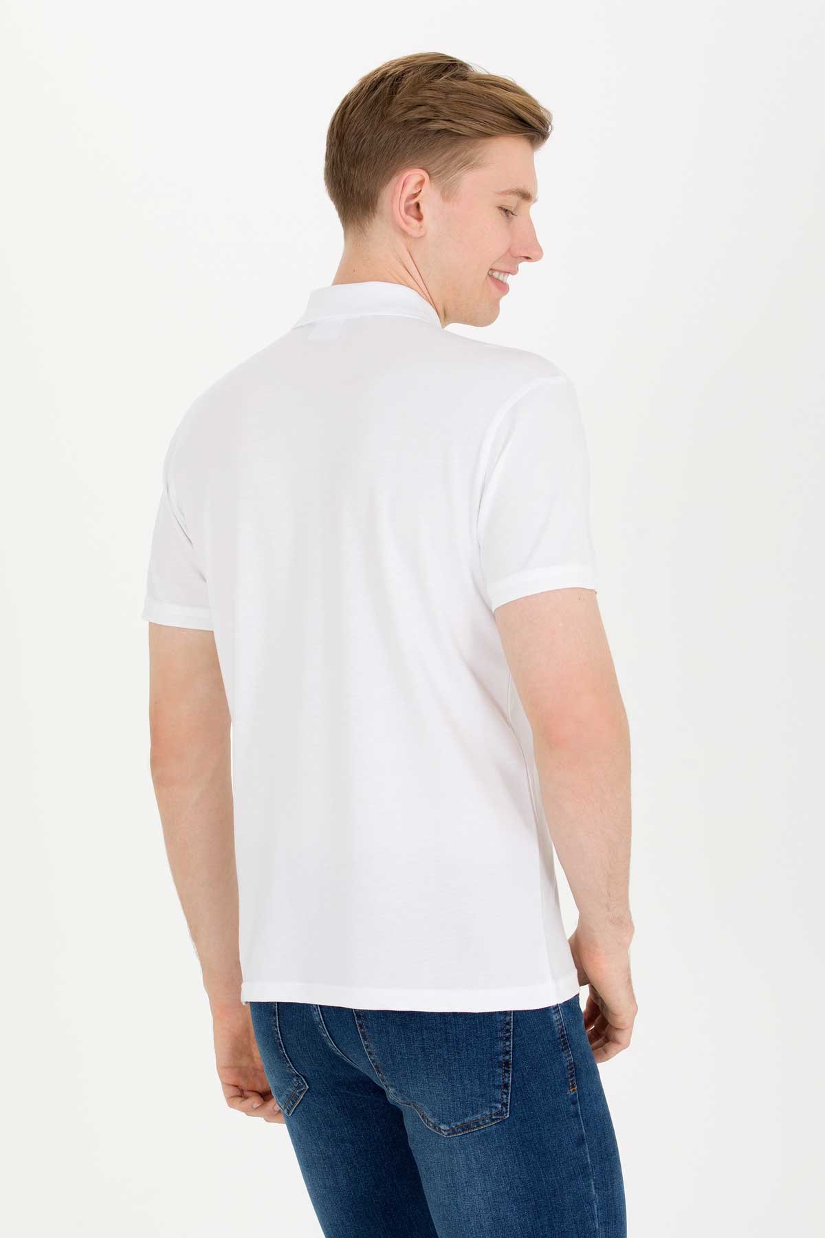 U.S. Polo Assn. Erkek Tişört 50262933-VR013 Beyaz