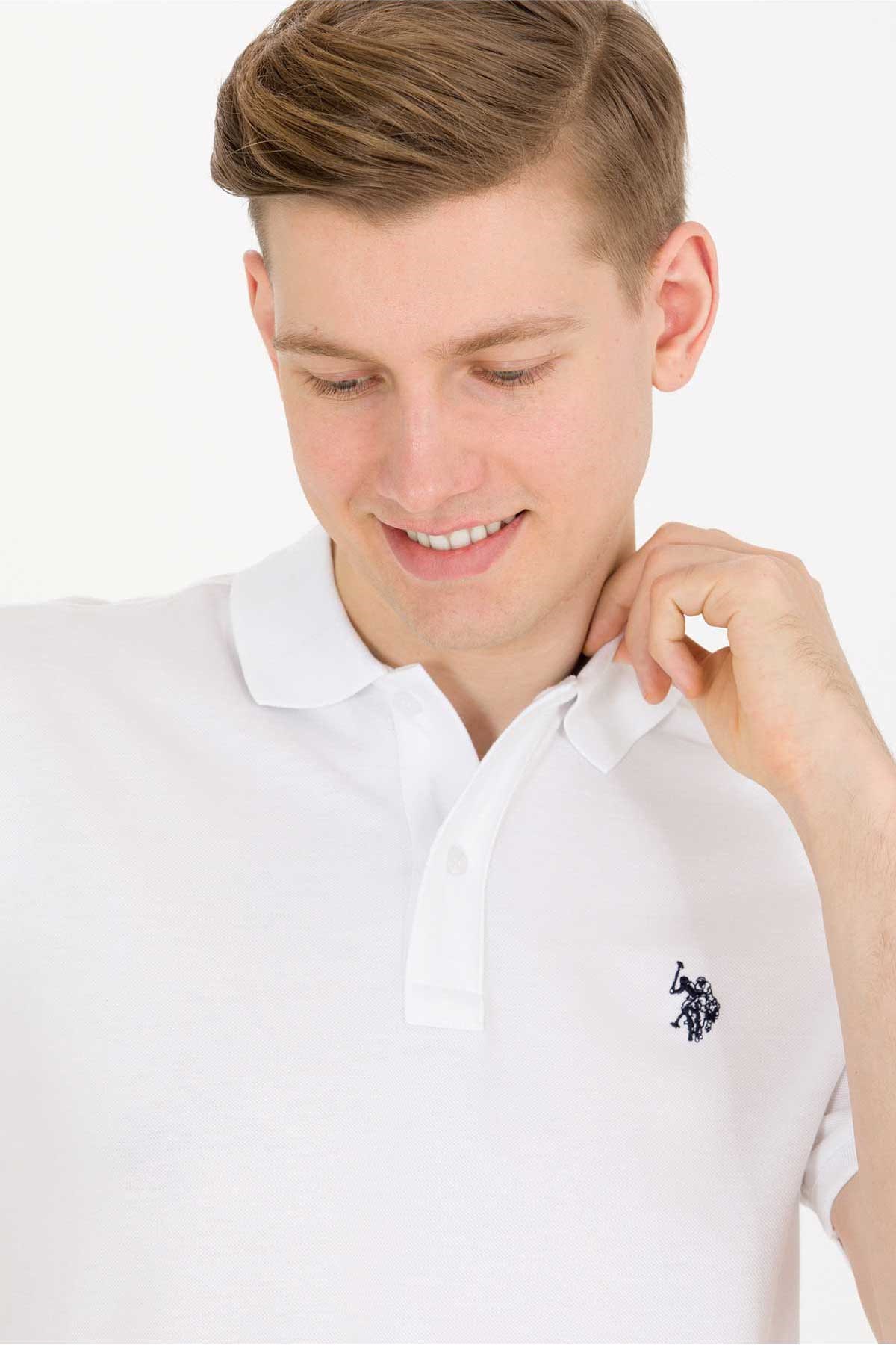 U.S. Polo Assn. Erkek Tişört 50262933-VR013 Beyaz