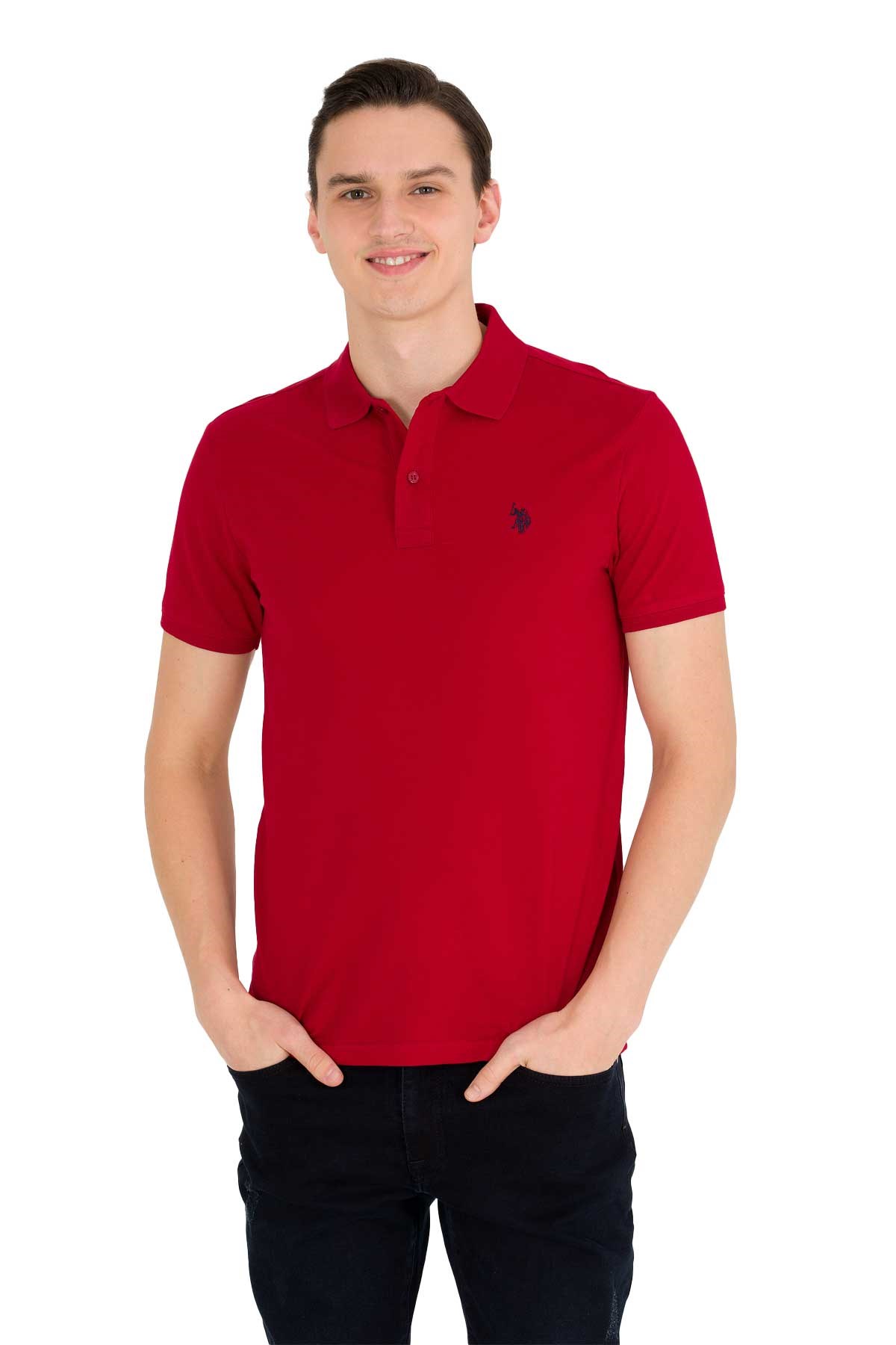 U.S. Polo Assn. Erkek Tişört 50262933-VR014 Bordo