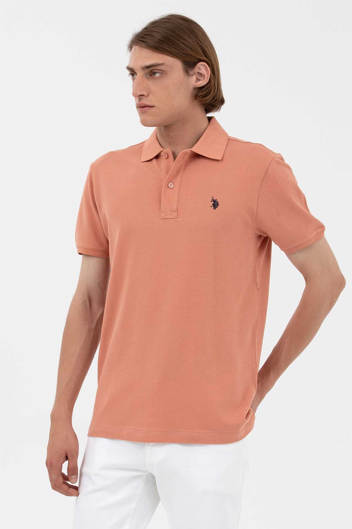 U.S. Polo Assn. Erkek Tişört 50262933-VR042 Pembe