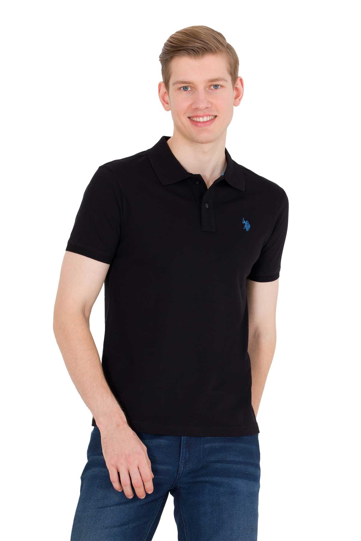 U.S. Polo Assn. Erkek Tişört 50262933-VR046 Siyah
