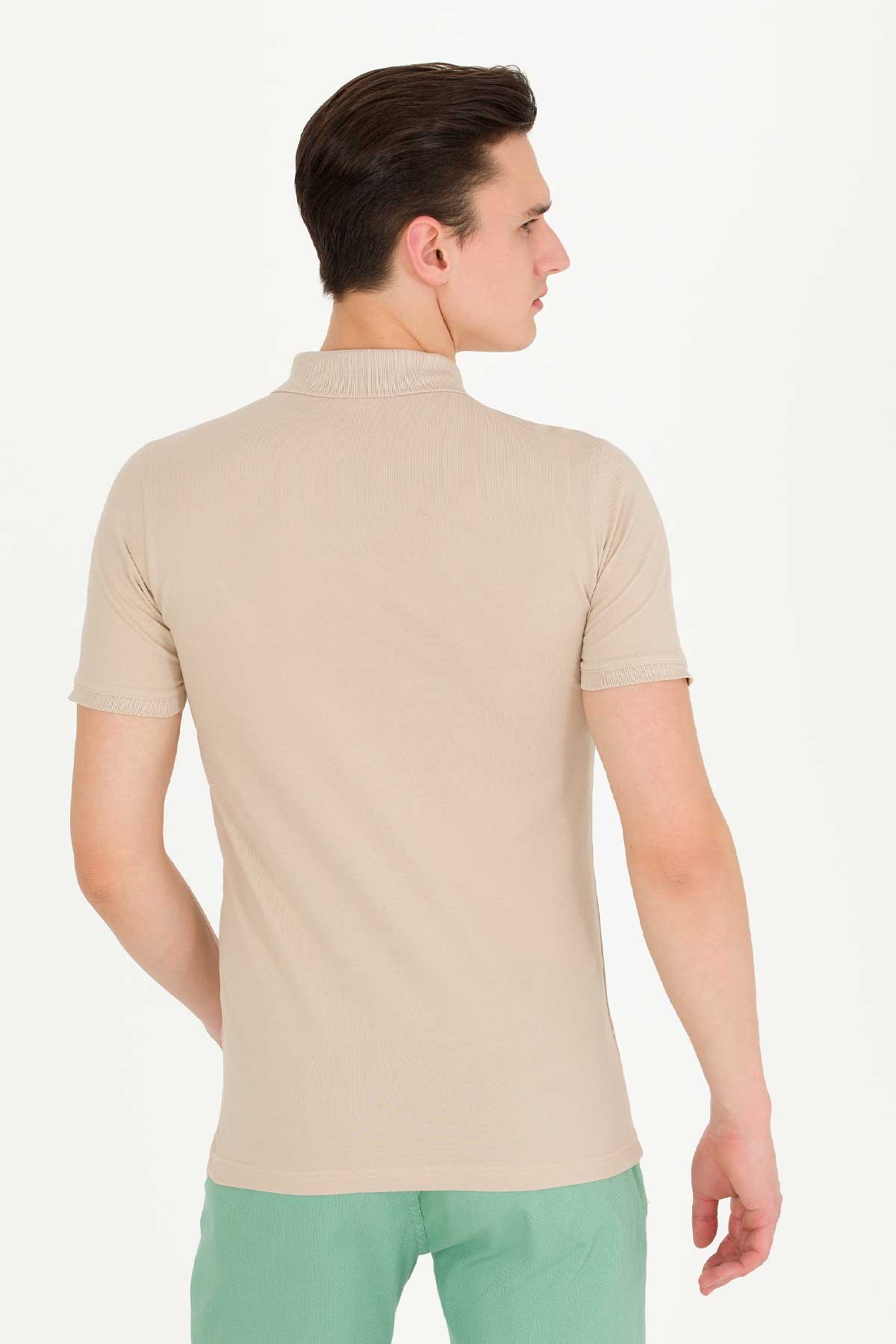 U.S. Polo Assn. Erkek Tişört 50262933-VR049 Bej