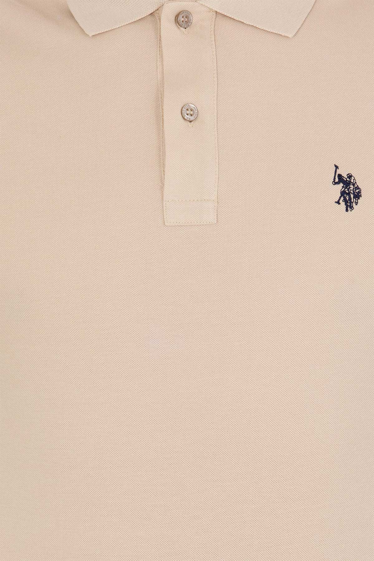 U.S. Polo Assn. Erkek Tişört 50262933-VR049 Bej