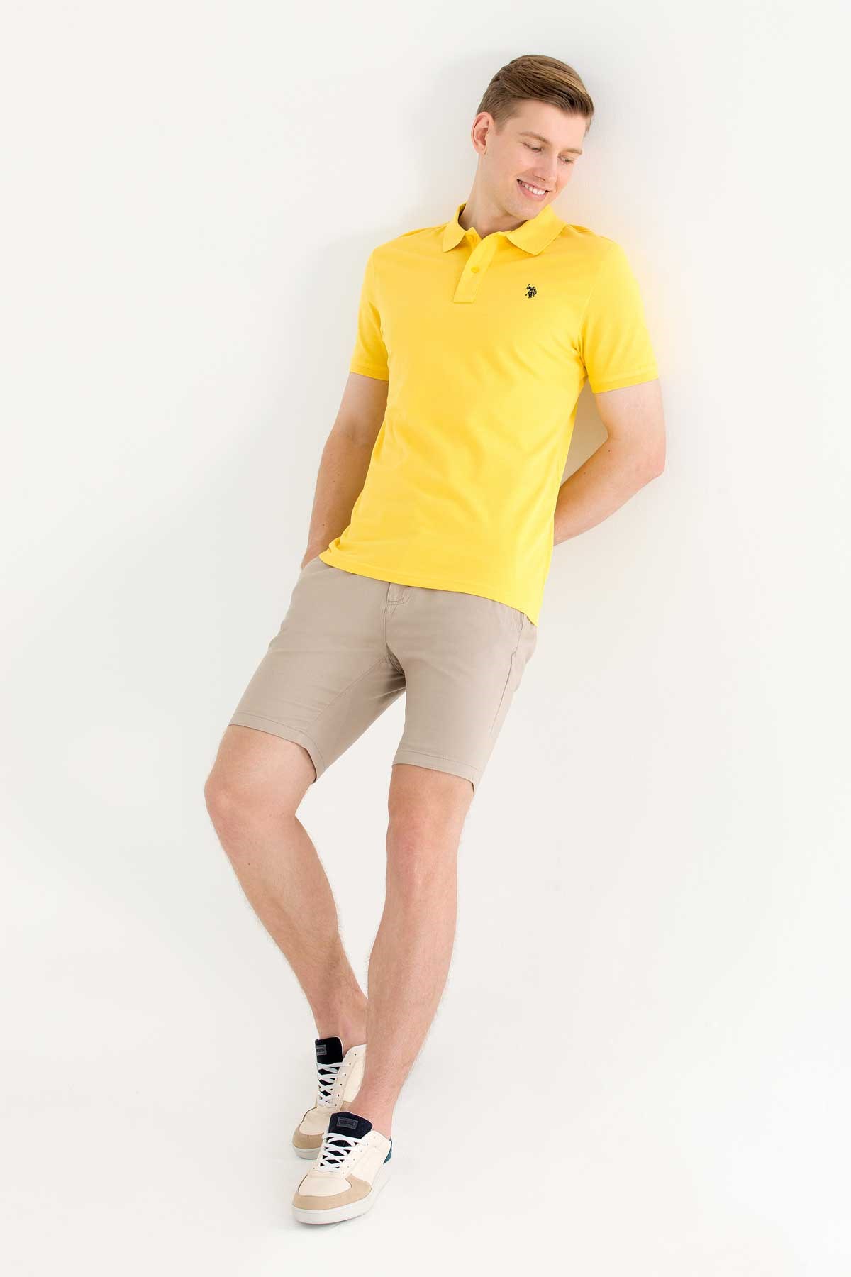 U.S. Polo Assn. Erkek Tişört 50262933-VR094 Sarı
