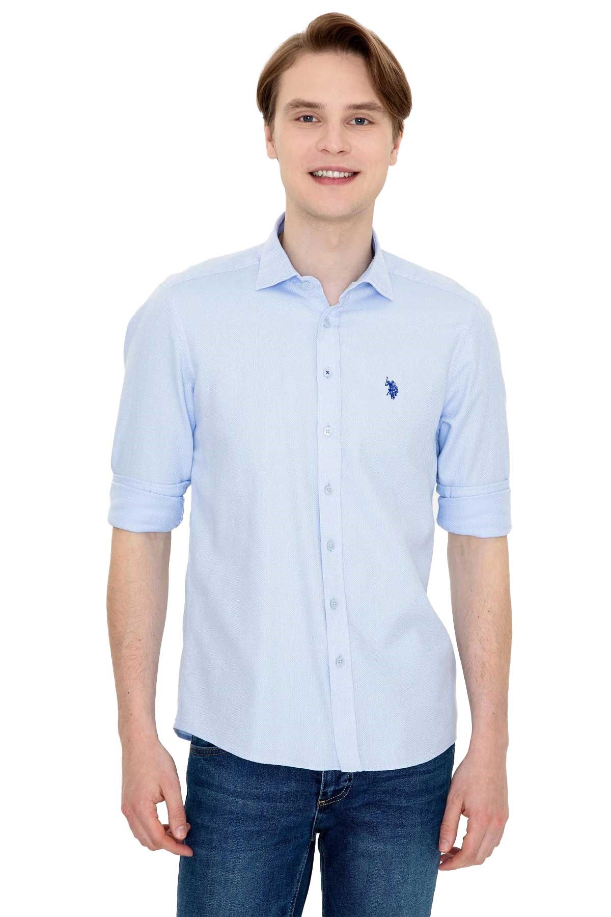 U.S. Polo Assn. Erkek Gömlek 50262942-VR003 Mavi