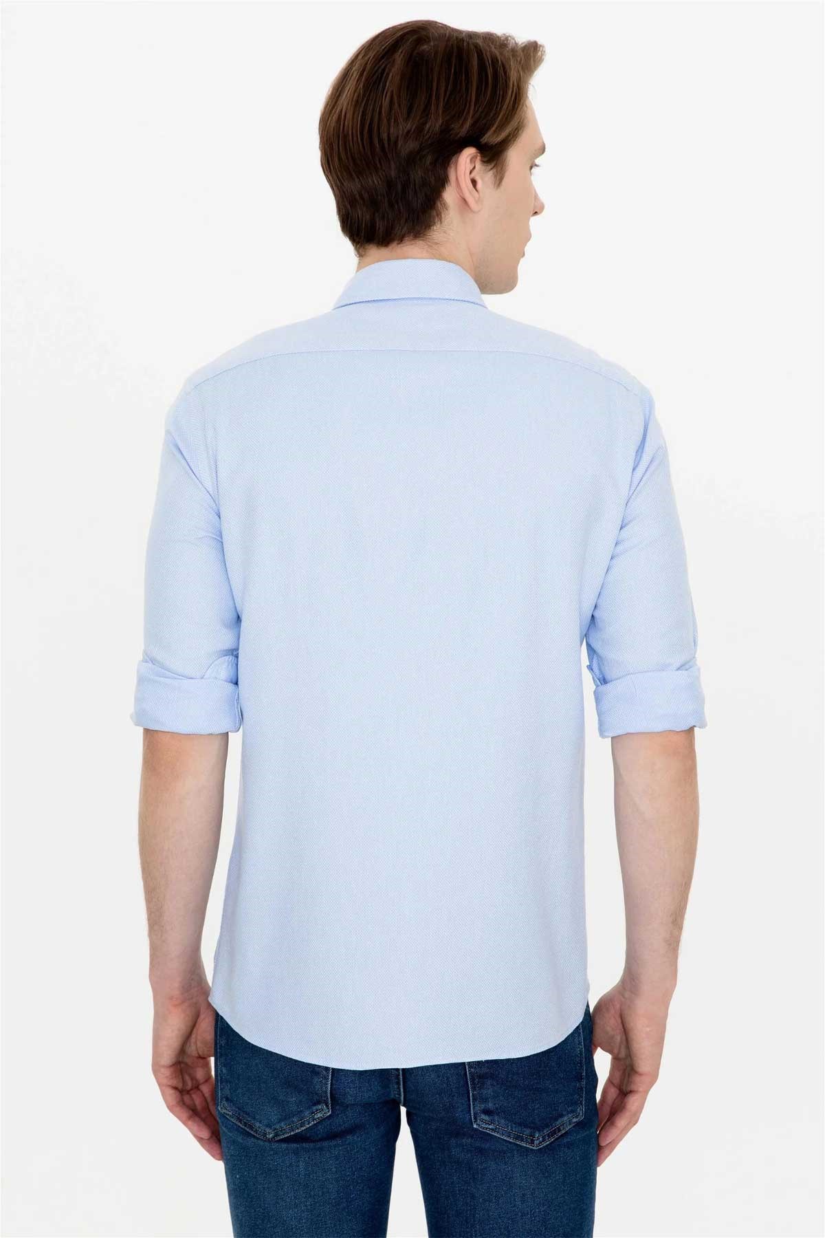 U.S. Polo Assn. Erkek Gömlek 50262942-VR003 Mavi