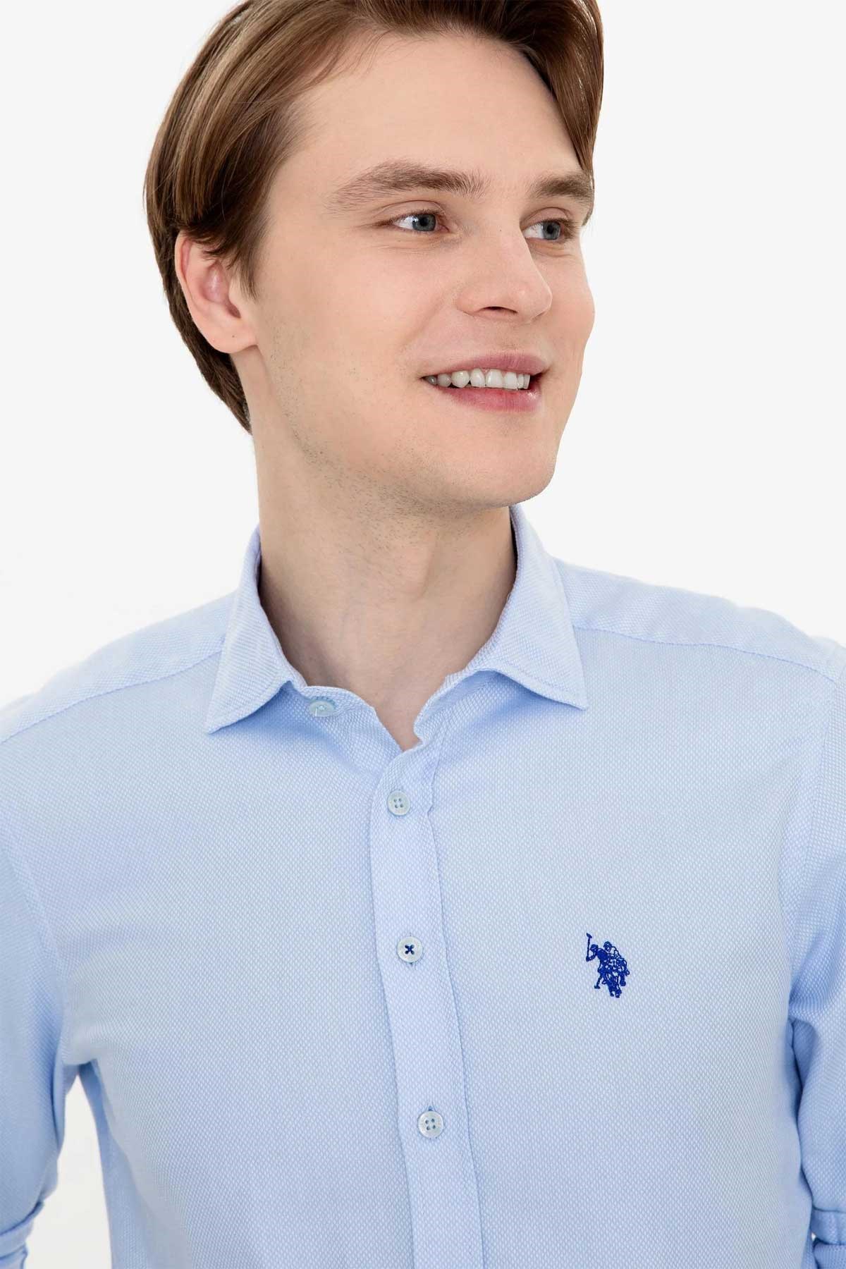 U.S. Polo Assn. Erkek Gömlek 50262942-VR003 Mavi