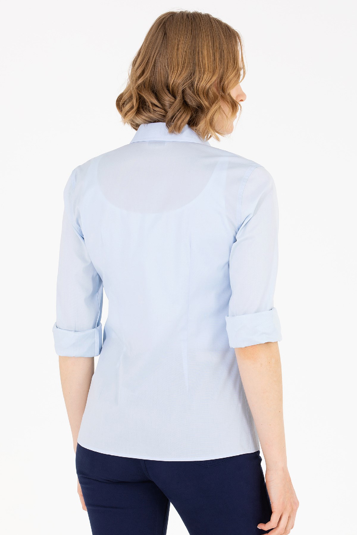 U.S. Polo Assn. Kadın Gömlek 50262946-VR003 Mavi