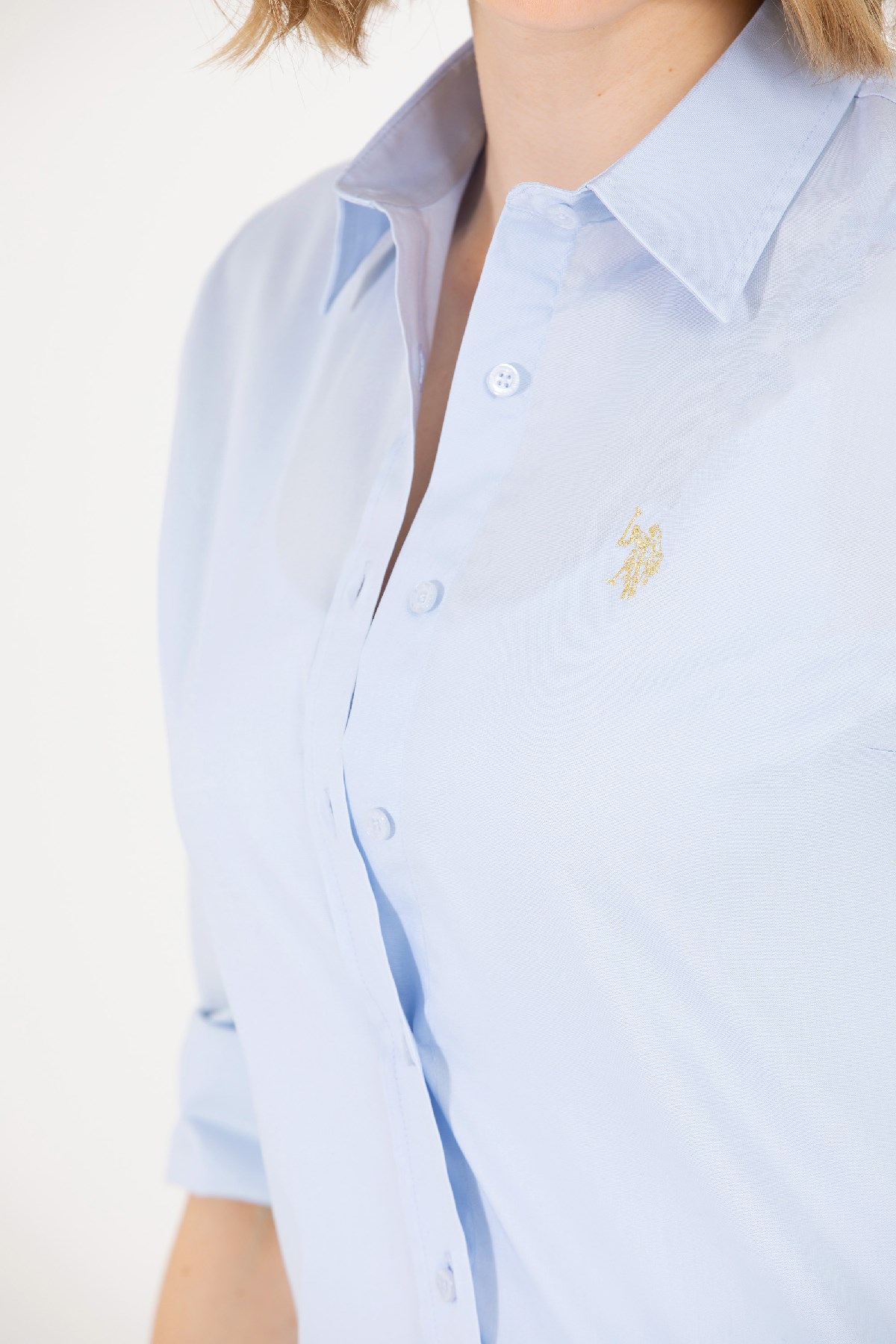 U.S. Polo Assn. Kadın Gömlek 50262946-VR003 Mavi