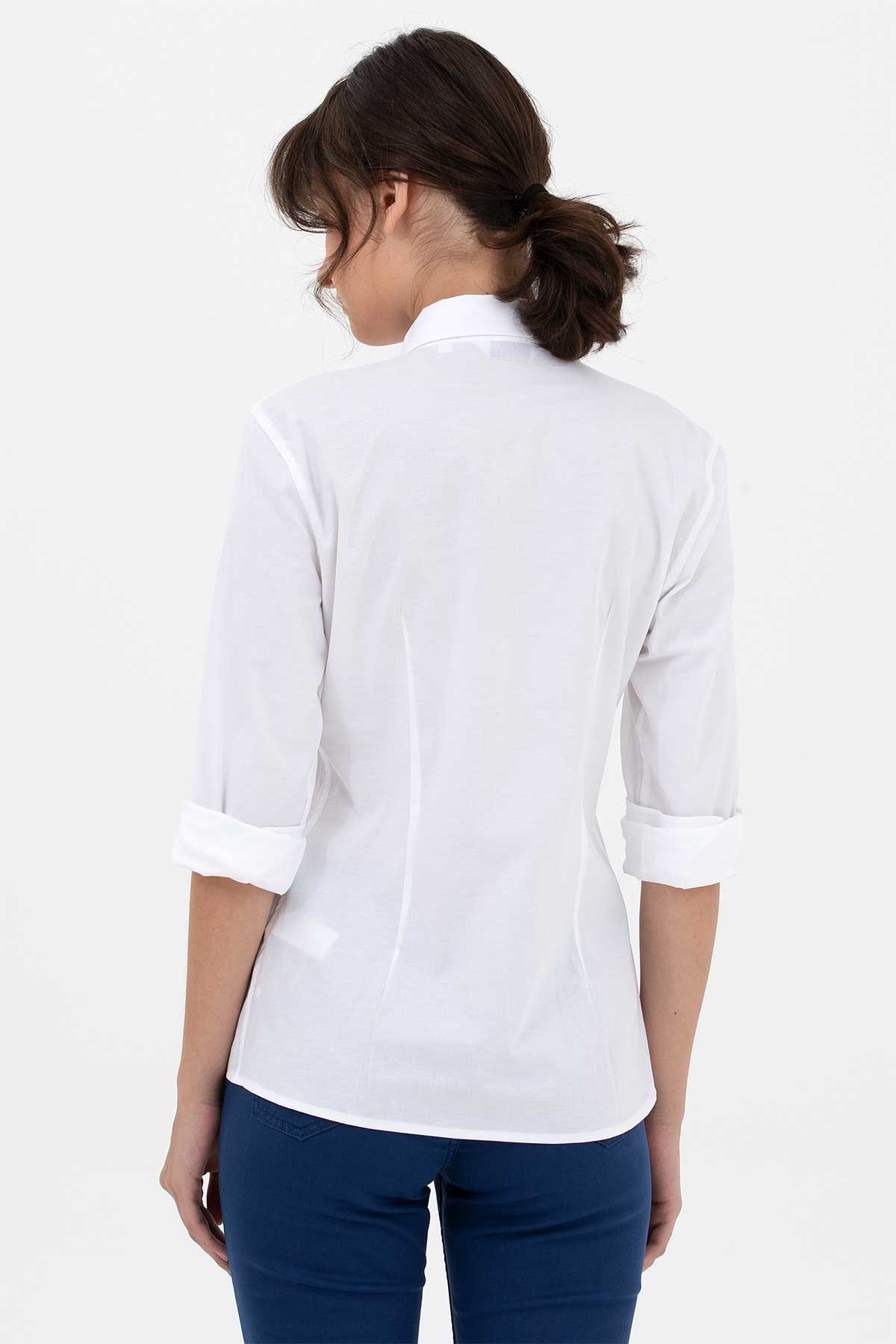 U.S. Polo Assn. Kadın Gömlek 50262946-VR013 Beyaz