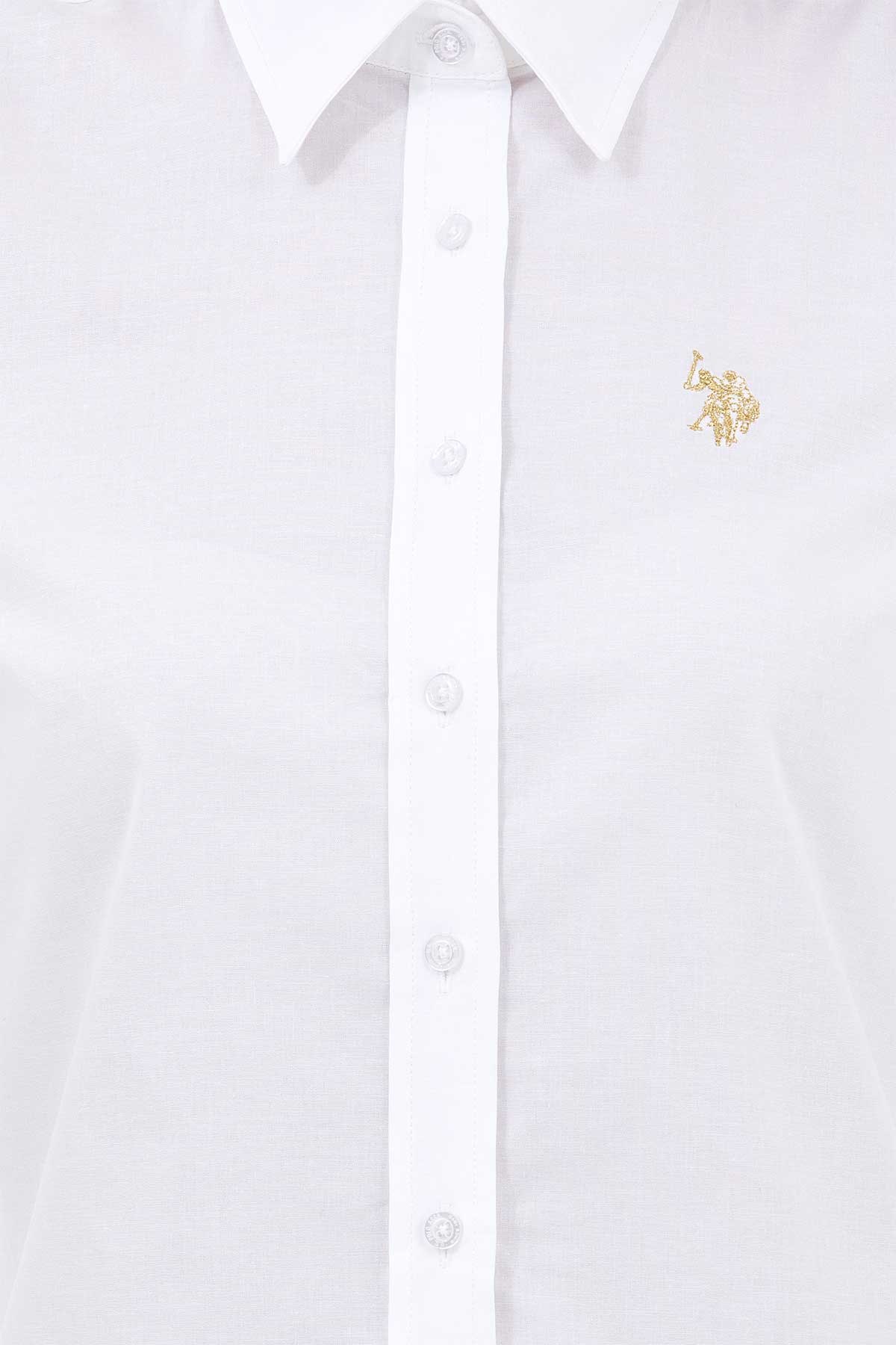 U.S. Polo Assn. Kadın Gömlek 50262946-VR013 Beyaz