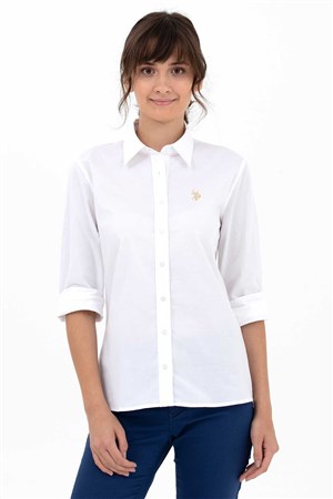 U.S. Polo Assn. Kadın Gömlek 50262946-VR013 Beyaz