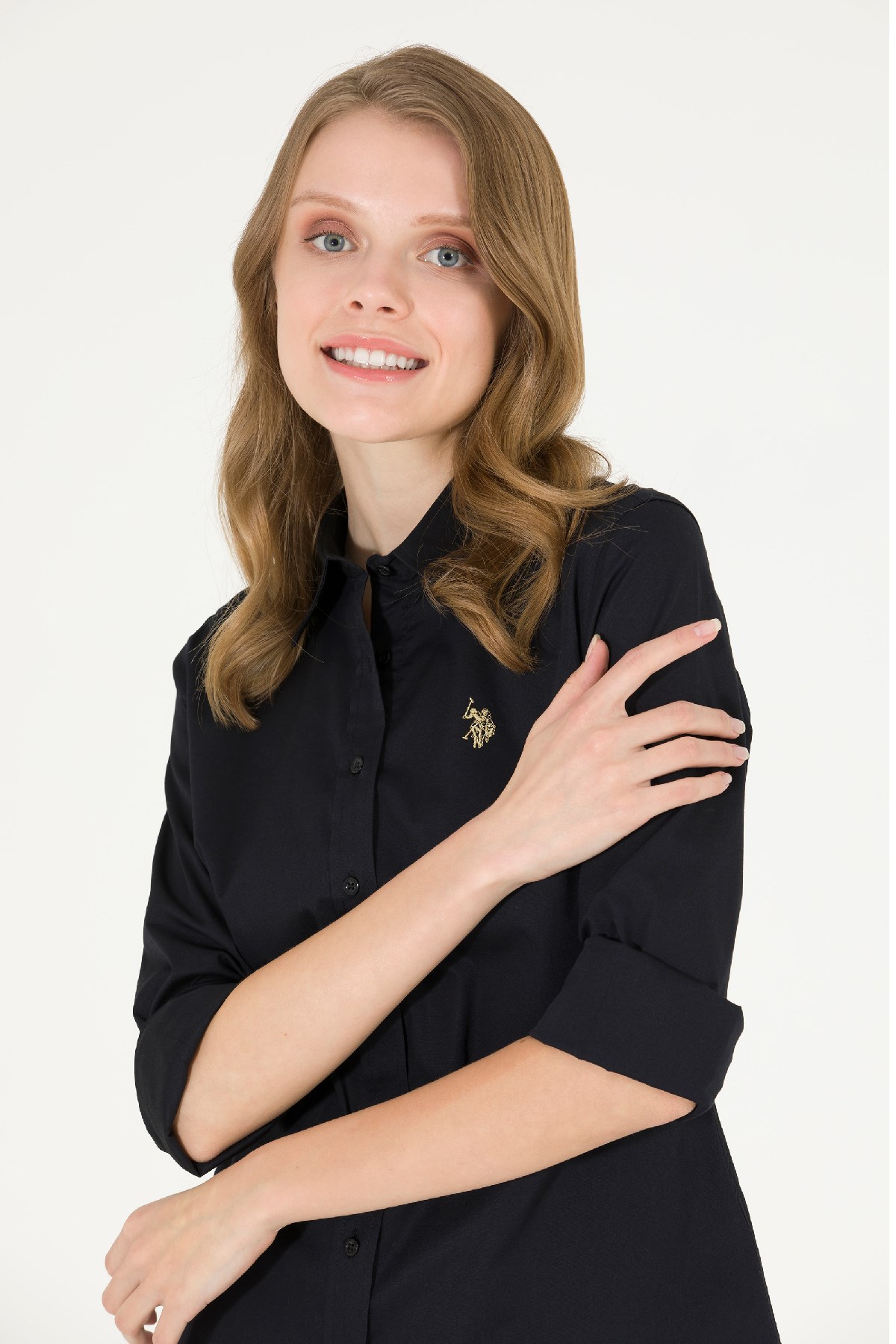 U.S. Polo Assn. Kadın Gömlek 50262946-VR046 Siyah