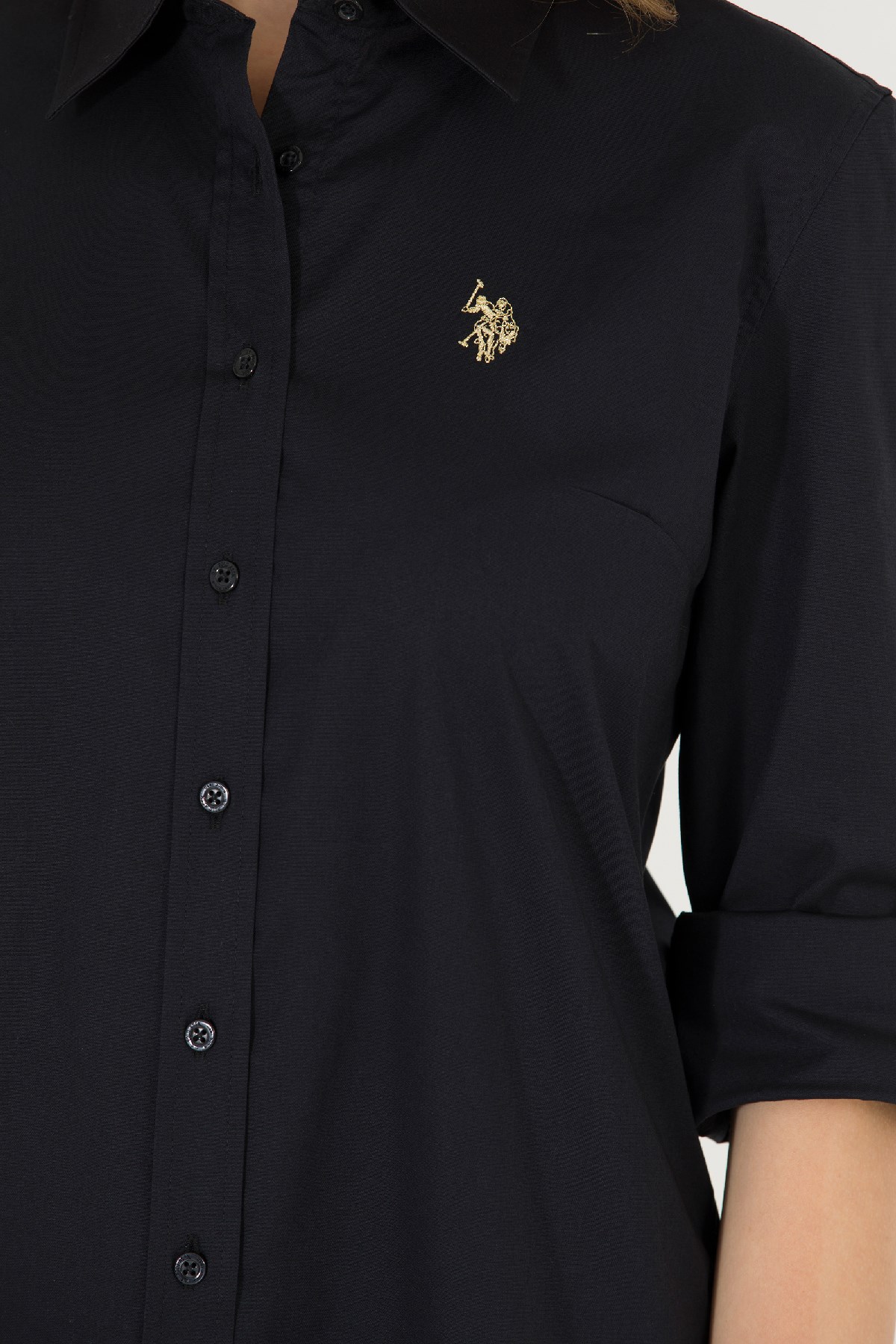 U.S. Polo Assn. Kadın Gömlek 50262946-VR046 Siyah