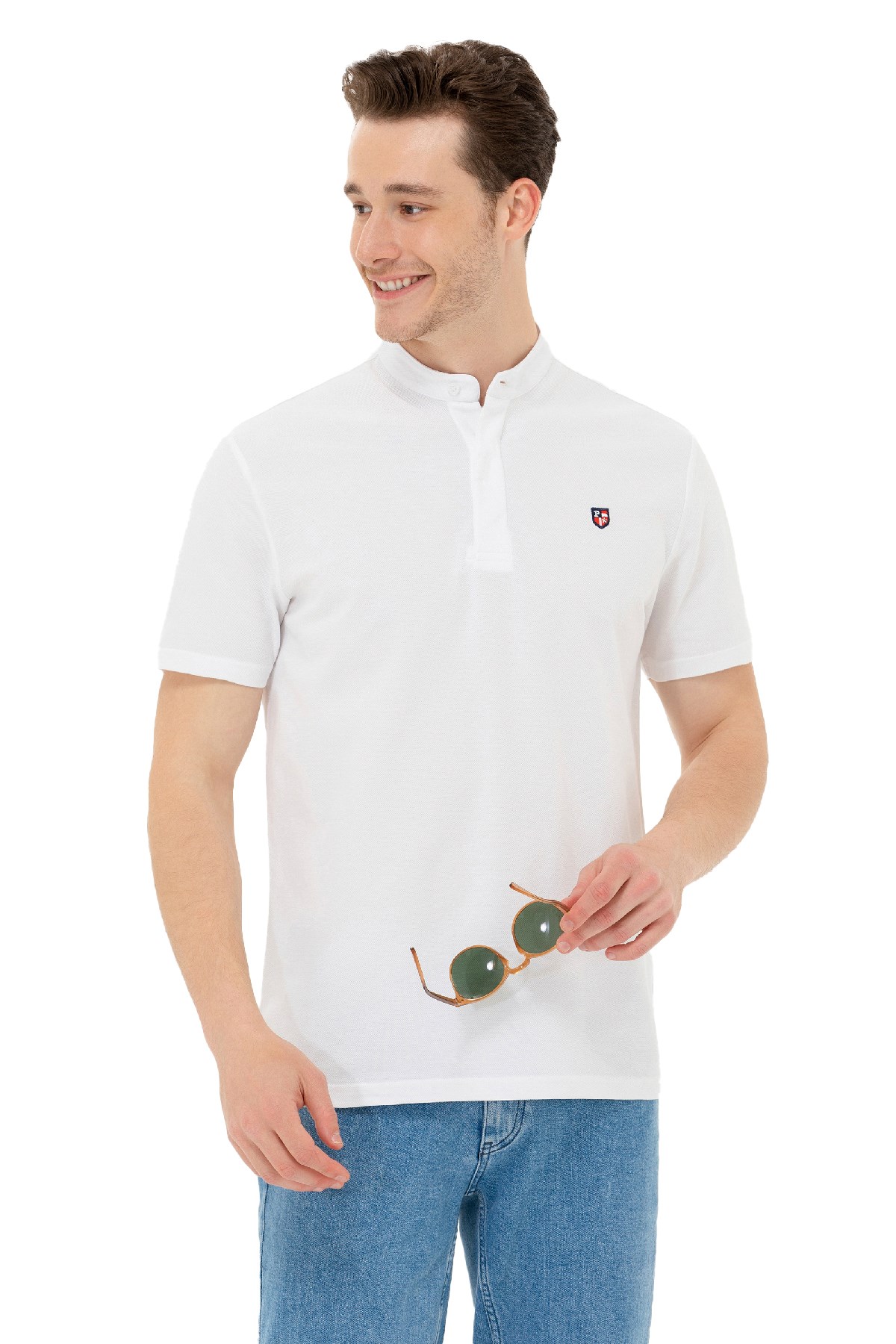U.S. Polo Assn. Erkek Tişört 50262955-VR013 Beyaz